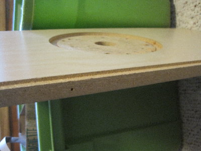 Rabbet edge of the plate.