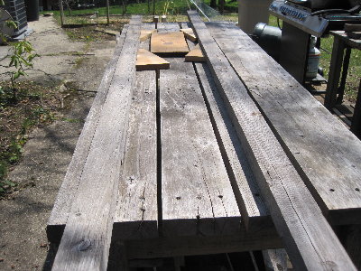 Work piece fixed with wedges #2.